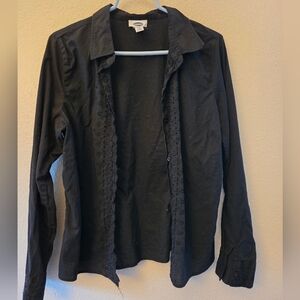 Old Navy Black Button-Up Shirt